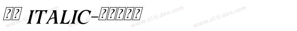 华文 italic字体转换